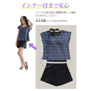 水着 レディース 体型カバー タンキニ 2点セ...の詳細画像2