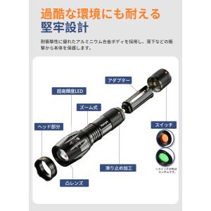 懐中電灯 LEDライト 電池式 ハンディライト...の詳細画像4