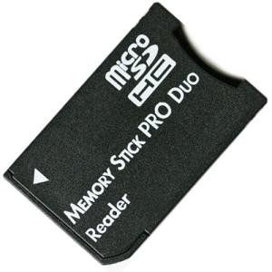 microSDHCカードをメモリスティックPRODuoへ変換アダプタ