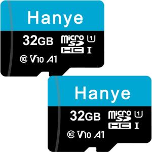 2個セットお買得 マイクロsdカード microSDHC 32GB Hanye R:100MB/s Class10 UHS-I U1 V10 FULL HD A1対応(V)Nintendo Switch/DJI OSMO/GoPro動作確認済｜jnh