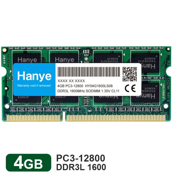 ノートPC用メモリ Hanye 4GB DDR3L 1600 SODIMM PC3 12800 CL...