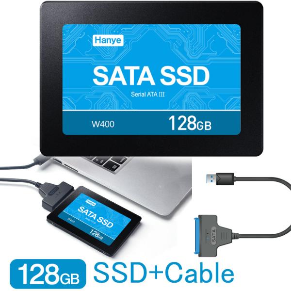 Hanye製 SSD 128GB 内蔵 2.5インチ SATAIII 6Gb/s R:520MB/s...