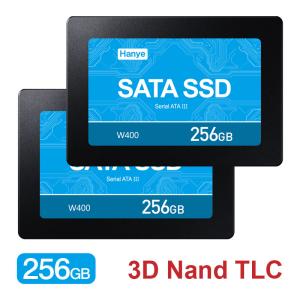2個セットお買得 Hanye製 SSD 256GB 内蔵 2.5インチ SATAIII 6Gb/s R:520MB/s 3D Nand 高耐久TLC アルミ製筐体 正規代理店品 国内3年保証・翌日配達