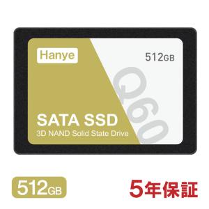 Hanye SSD 512GB 内蔵型 2.5インチ 7mm 3D NAND採用 SATAIII 6...