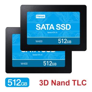 セール Hanye製 SSD 512GB 2個セットお買得 内蔵 2.5インチ SATAIII 6Gb/s R:520MB/s 3D Nand 高耐久TLC アルミ製筐体 国内3年保証・翌日配達 送料無料｜jnh