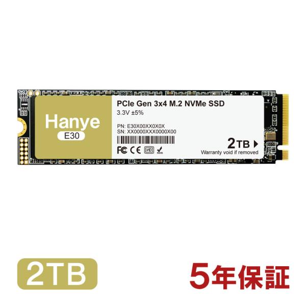 Hanye 2TB NVMe SSD R:3400MB/s W:3000MB/s PCIe Gen ...