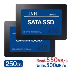 ポイント5倍 2個セットお買得 JNH SSD 250GB 内蔵型 2.5インチ 3D NAND SATAIII R:550MB/s、W:500MB/s 堅牢・軽量なアルミ製筐体 国内正規品・3年保証・翌日配達｜jnh