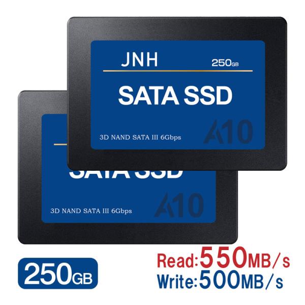 ポイント5倍 2個セットお買得 JNH SSD 250GB 内蔵型 2.5インチ 3D NAND S...