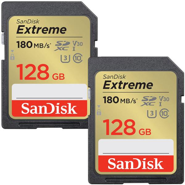 【2枚セットお買得】SDカード SanDisk Extreme SDXCカード 128GB UHS-...