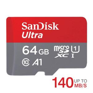 マイクロsdカード microSDXC 64GB SanDisk Ultra R:140MB/s A1 UHS-I U1 SDSQUAB-064G-GN6MN海外パッケージ Nintendo Switch対応SA3309QUAB-64G 翌日配達