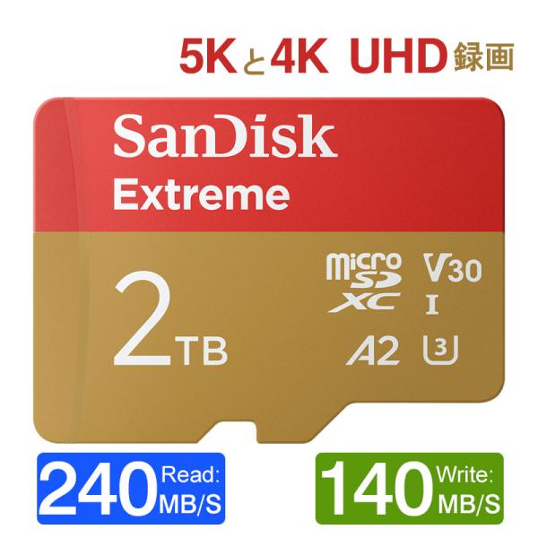 マイクロsdカード microSDXC 2TB SanDisk UHS-I U3 V30 A2 5K...