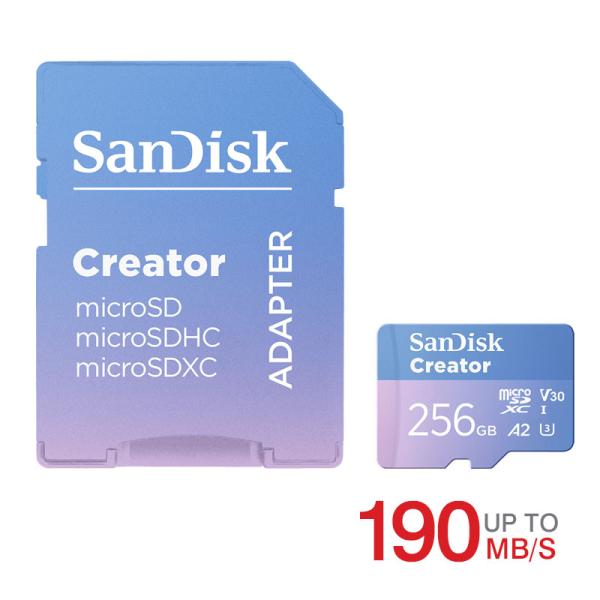 マイクロsdカード microSDXC 256GB SanDisk Creator UHS-I U3...