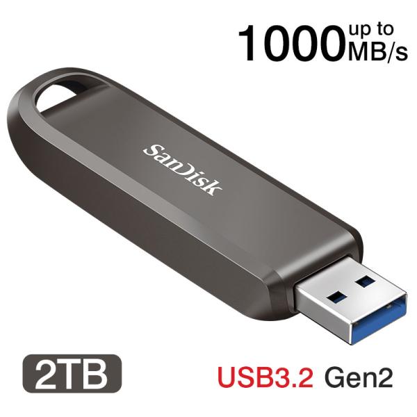 SanDisk ポータブルSSD 2TB エクストリーム プロ フラッシュドライブ USB3.2 G...