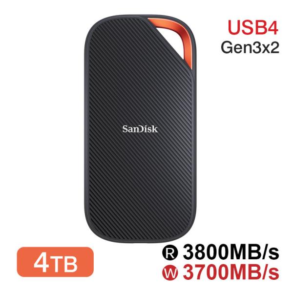 SanDisk ポータブルSSD 4TB  USB4 Gen 3x2 R:3800MB/s W:37...