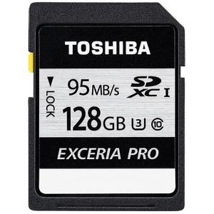SDカード SDXCカード 128GB 東芝 TOSHIBA EXCERIA PRO UHS-I U3 クラス10 R:95MB/s W:75MB/s 4K録画対応 THN-N401S1280 海外パッケージ品
