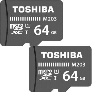 2個セットお買得 マイクロsdカード microSDカード マイクロSD microSDXC 64GB Toshiba 東芝 UHS-I U1 100MB/S 海外パッケージ品 Nintendo Switch対応