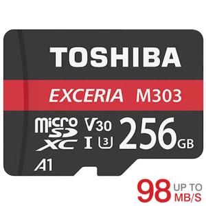 microSDXC 256GB 東芝 TOSHIBA 超高速UHS-I U3 V30 R:98MB/s W:65MB/s アプリ最適化A1 4K対応 THN-M303R2560C4海外パッケージ品