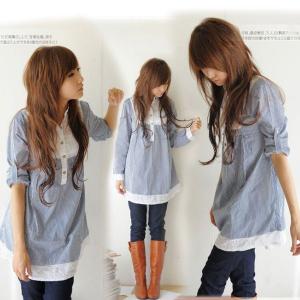 レースシャツブラウス Ａラインワンピ クロネコDM便送料無料