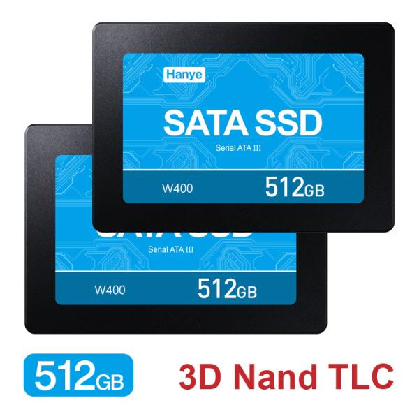 【2個セット】Hanye製 SSD 512GB 内蔵 2.5インチ SATAIII 6Gb/s R:...