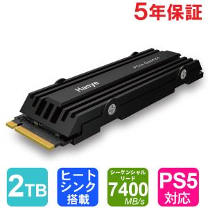 Hanye 2TB 3D NAND TLC NVMe SSD PCIe Gen 4x4 ヒートシンク搭載 新型PS5/PS5確認済み R:7400MB/s W:6500MB/s M.2 Type 2280 内蔵SSD 5年保証 翌日配達｜jnhshop