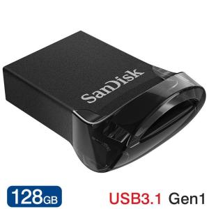 SanDisk USBメモリー 128GB Ultra Fit USB 3.1 Gen1対応 高速130MB/s 超小型 SDCZ430-128G-G46 海外向けパッケージ品 翌日配達・ネコポス送料無料