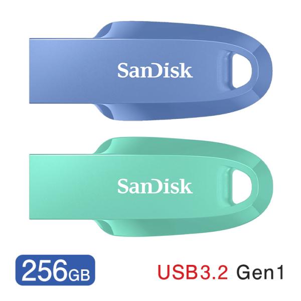 USBメモリ 256GB USB3.2 Gen1 SanDisk Ultra Curve R:100...