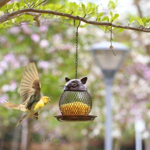 バードフィーダー 小鳥 野鳥 用 給餌器 餌台えさ置き 吊下げ 可愛い 給餌器 餌入れ 鳥 ガーデン...