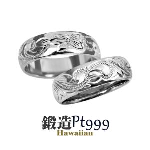 プラチナリング 純プラチナ Pt999 平甲丸 モアニ彫 ハワイアン 巾6ｍｍ8ｇ 手彫彫金 マリッジ 指輪 高密度 鍛造 たんぞう 記念日 ギフト 花言葉