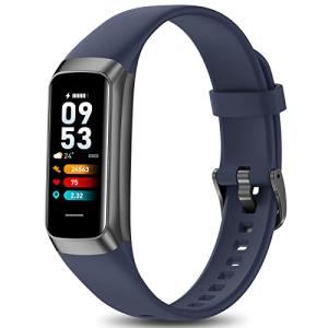 ASWEEスマートウォッチ 活動量計 24種類運動モード AMOLEDフルビューディスプレイ 最大2週間のバッテリー寿命 5ATM防水 歩数計 着信＆