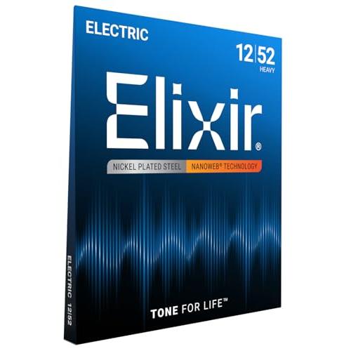 Elixir（エリクサー） エレキギター弦（.012-.052）Anti-Rust NANOWEB ...