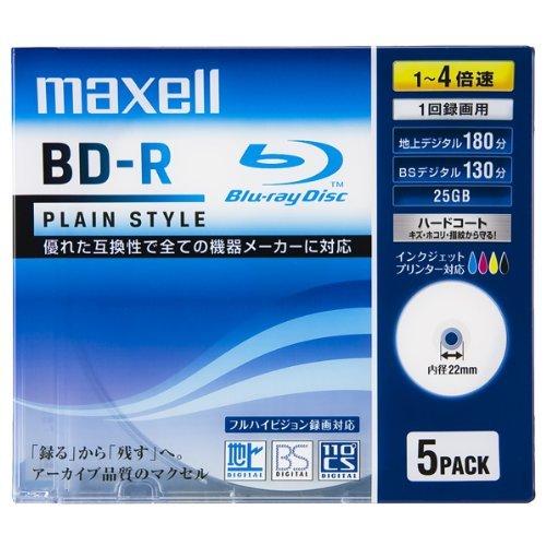 maxell 録画用 BD-R 130分 4倍速対応PLシリーズ インクジェットプリンタ対応ホワイト...