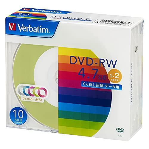 Verbatim バーベイタム データ用 DVD-RW くり返し記録 4.7GB 10枚 5色カラー...