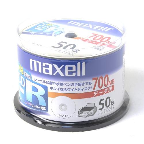 マクセル データ用CD-R 48倍速 50枚 CDR700STPWY50SP 700MB インクジェ...