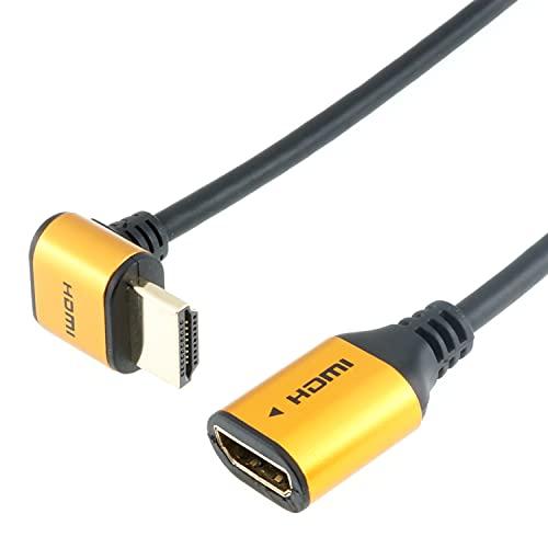 ホーリック HDMI延長ケーブル L型90度 15cm ゴールド HLFM015-583GD