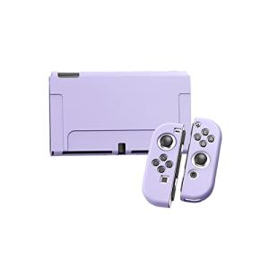 SHEAWA Switch OLED 有機ELモデル用ケース 保護ケース カバー かわいい TPU 耐衝撃 アクセサリー (ライトパープル)