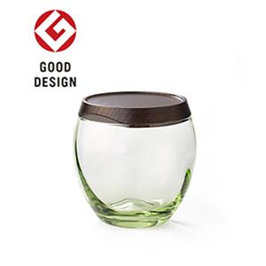 URUSHITOグラス　スリット蓋つきグラス（大）溜　浄法寺漆産業＆萩ガラス工房 GOOD DESIGN AWARD 2013受賞｜joboji