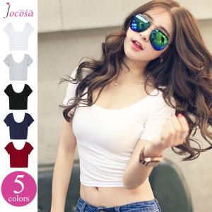 Tシャツ レディース 半袖 ショート丈 トップス 春 夏 へ...