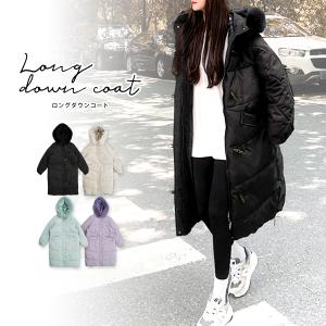 ダウン アウター フード付き ファー コート ダウンコート ブラック アイボリー ブルー ラベンダー S M L JOCOSA 8393｜jocosa