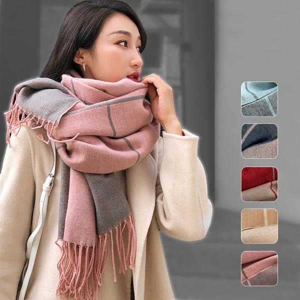 ストール レディース 春夏秋冬 新作 大判 チェック マフラー リバーシブル  JOCOSA 846...