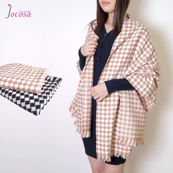 ストール 格子柄 大判 レディース 上品 ショール 羽織 ひざ掛け ブランケット 大人 可愛い おし...