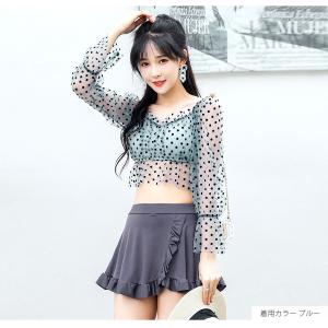 水着 ドット スカート ショートパンツ チュー...の詳細画像3