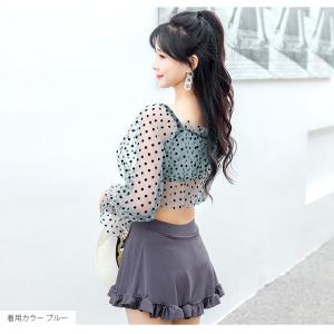 水着 ドット スカート ショートパンツ チュー...の詳細画像5
