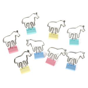 乗馬用品 乗馬 文具 家電 ホースモチーフ ダブルクリップ