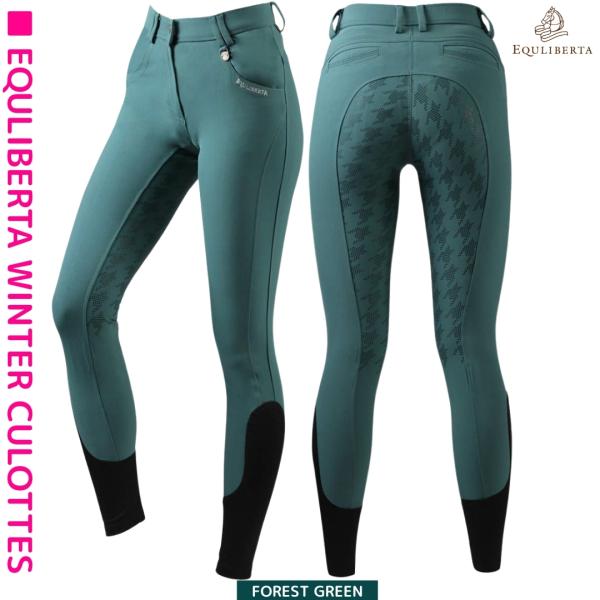 乗馬キュロット 乗馬用 EQULIBERTA 高機能ウィンターキュロット フルグリップ レディース ...