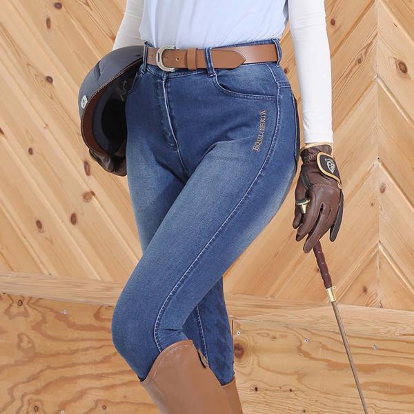 乗馬 キュロット EQULIBERTA デニム キュロット フルグリップ レディース 乗馬用品 乗馬...