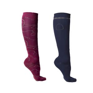 QHP ライディング ソックス（2足組） 乗馬 ソックス 乗馬用品