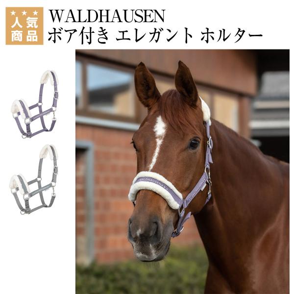 乗馬 無口 WALDHAUSEN ボア付き エレガント ホルター 曳手は付属しません 乗馬用品 馬具