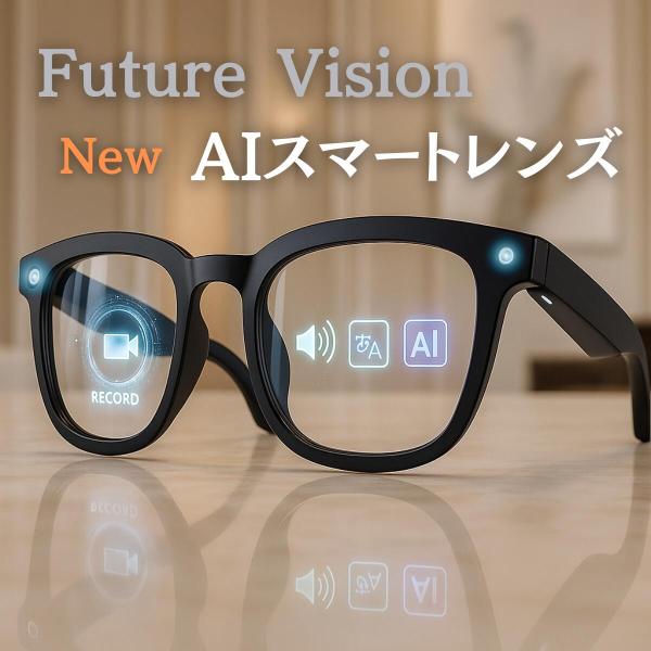 スマートグラス カメラ付き 22 言語リアルタイム翻訳機 AI 800 万画素カメラ・3000万画素...