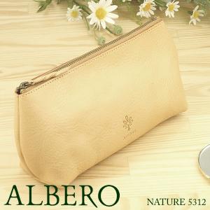 アルベロ ALBERO　ポーチ　NATURE 5312　白ヌメ革　ナチュレシリーズ　小物入れ　レディース　メンズ　【ポイント10倍】｜joel