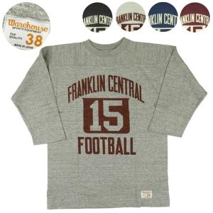 ネコポス送料200円 ウエアハウス 4063 7分袖フットボールTシャツ WEST